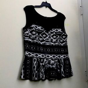 Sale❣️2X Tank with Peplum & Sheer Strap